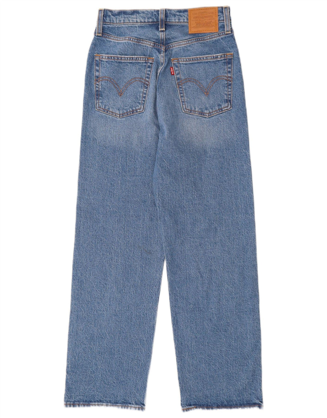 Levi's Dame Ribcage Straight Jeans W25 L27 Blå Bomuld