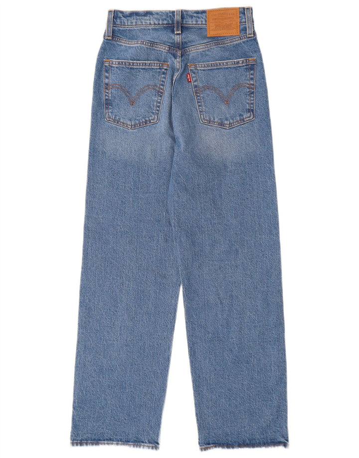 Levi's Dame Ribcage Straight Jeans W25 L27 Blå Bomuld