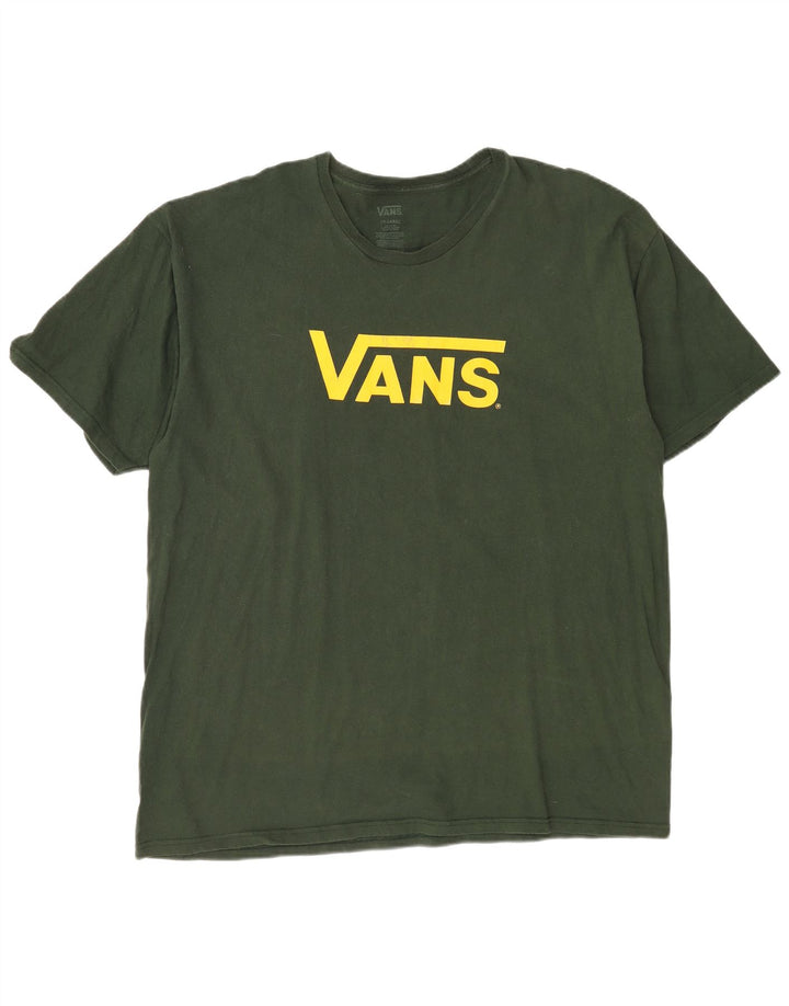Vans Herre Grafisk T-Shirt Top 2XL Grøn