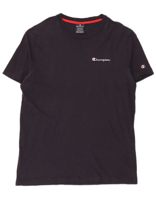 Champion Herre T-Shirt Top Medium Marineblå Bomuld