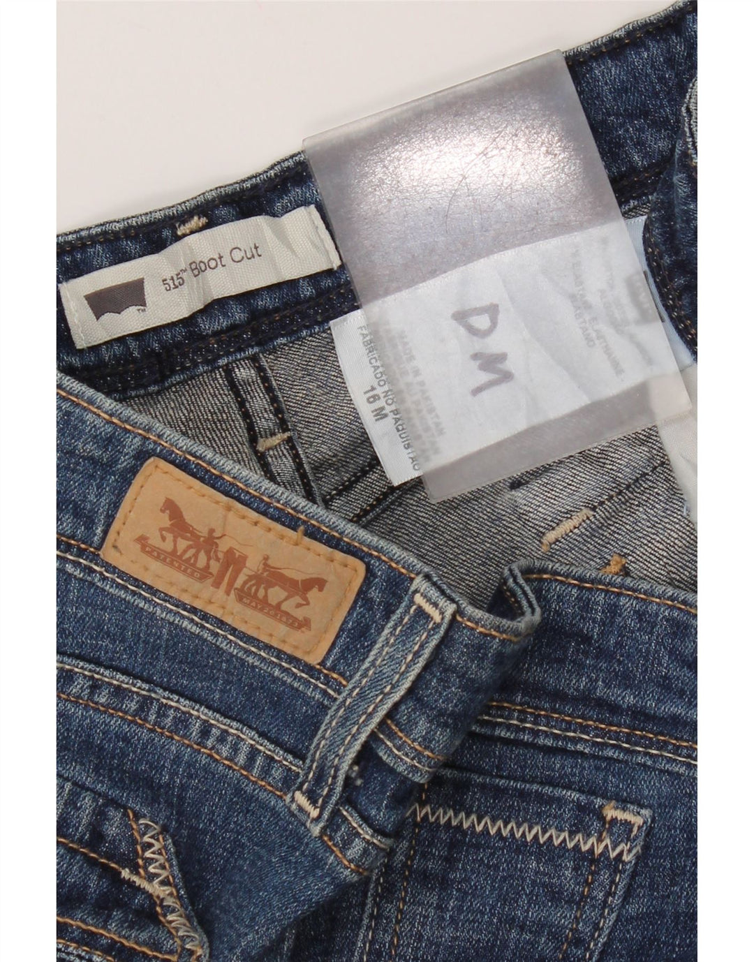 Levi's Dame 515 Bootcut Jeans US 16 2XL W38 L28 Blå Bomuld