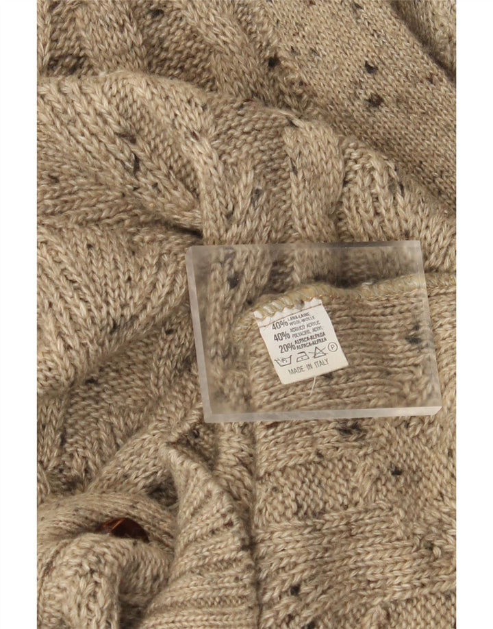 Vintage herre cardigan sweater XL Beige Flecked Wool