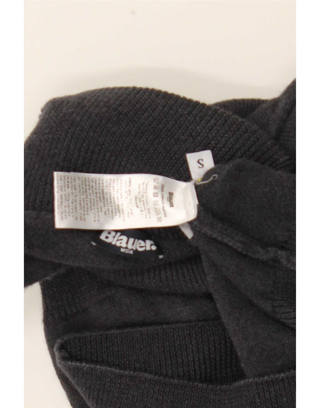 Blauer Dame Rullehals Sweater UK 8 Lille Grå Uld