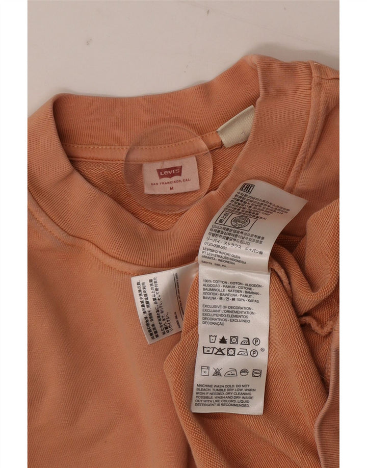 LEVI'S Dame Oversized Sweatshirt Jumper UK 14 Medium Brun Bomuld