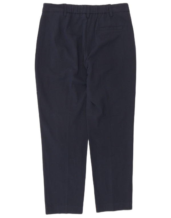 Marks & Spencer Dame Højtaljede Casual Bukser UK 10 Small W28 L28 Navy