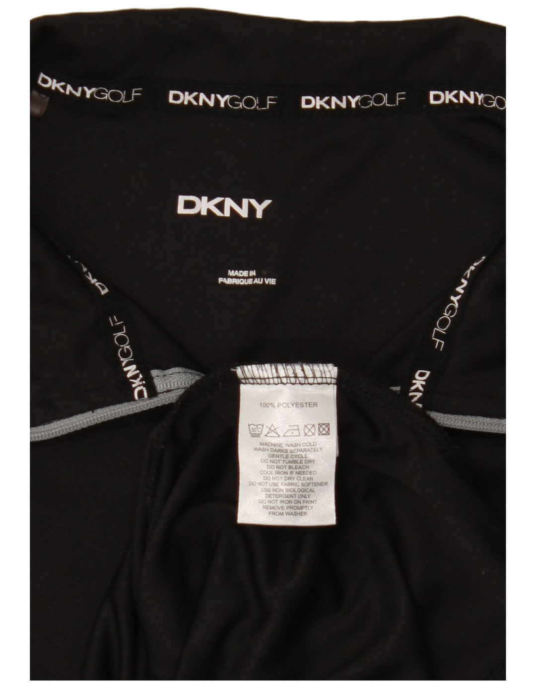 DKNY Herre Zip Neck Pullover Træningsdragt Top Stor Sort Polyester