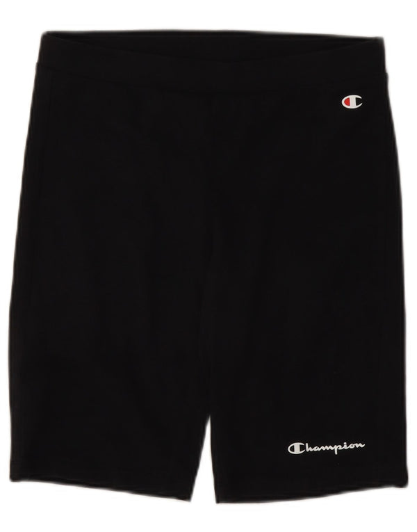 Champion Womens Sports Shorts UK 14 Medium Black Bomuld