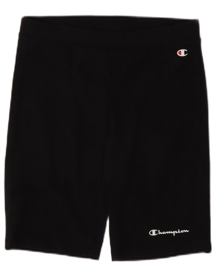 Champion Womens Sports Shorts UK 14 Medium Black Bomuld