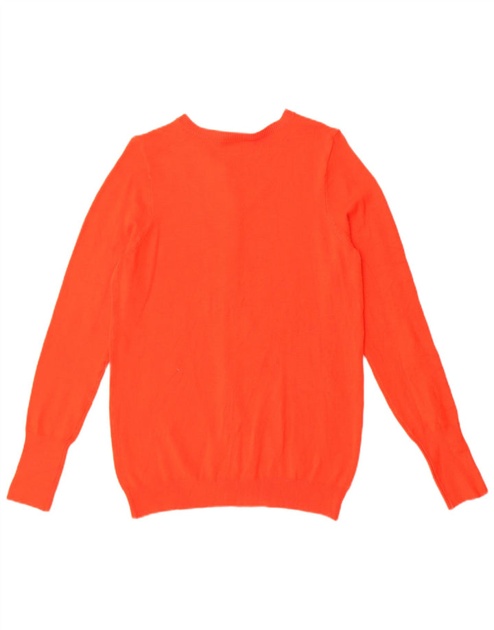 Zara Dame Cardigan Sweater UK 14 Medium Orange