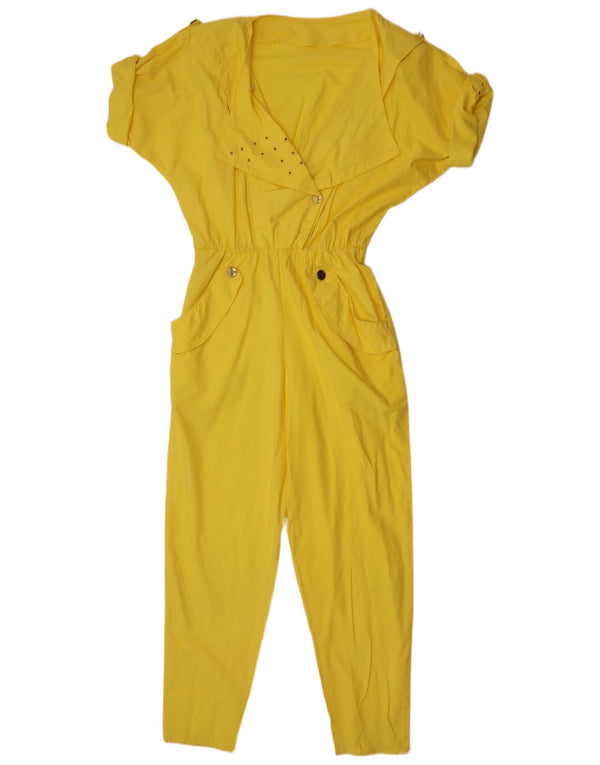 Vintage Jumpsuit til kvinder UK 12 Medium Yellow