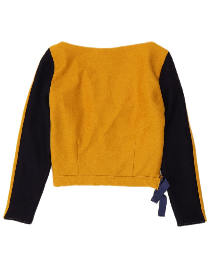Vintage Dame Crop Top UK 10 Lille Gul