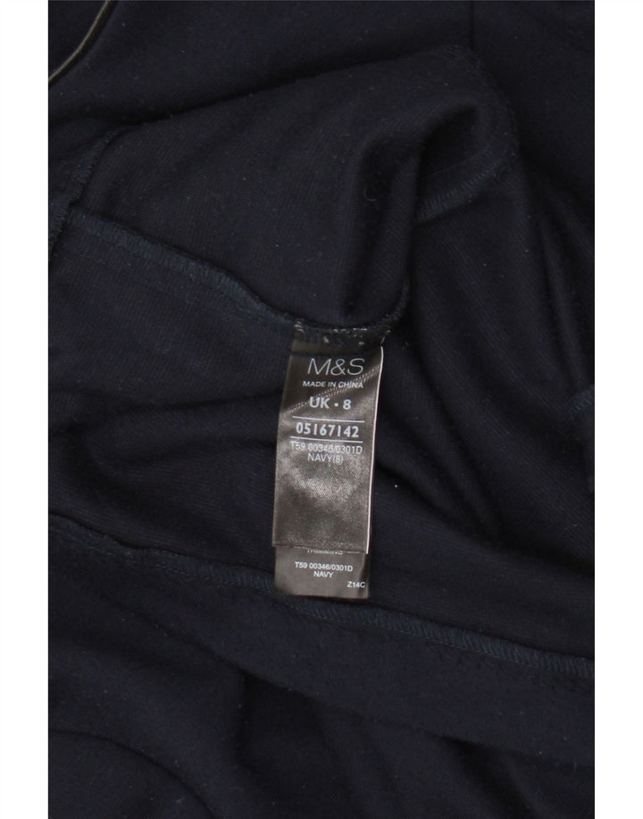 Marks & Spencer Dame 3/4-ærmet Skede Kjole UK 8 Small Navy Blue