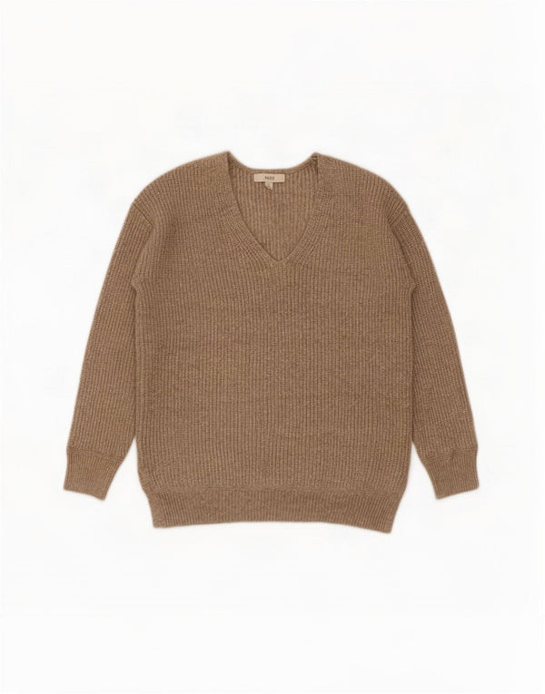 Marks & Spencer Dame Oversized V-hals sweater UK 10 Small Grey