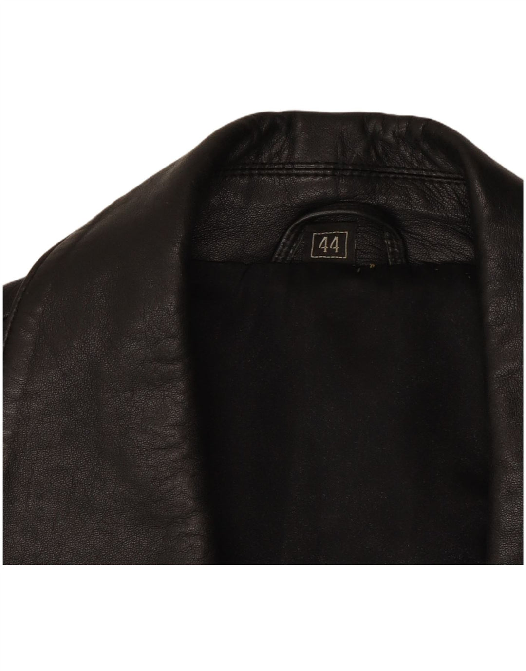 Vintage læderfrakke til kvinder EU 44 XL sort læder