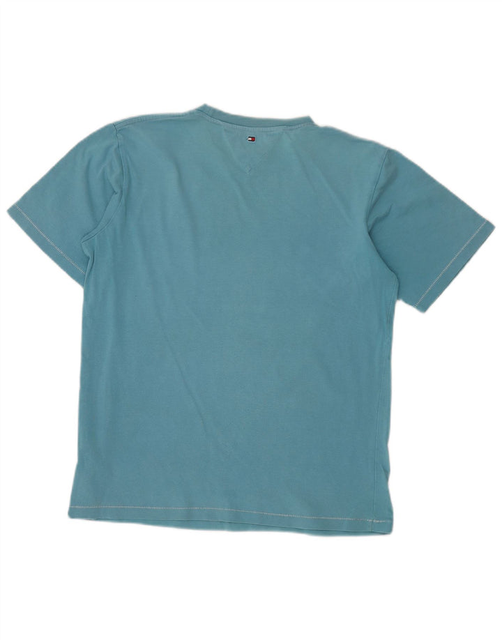 TOMMY HILFIGER Grafisk T-shirt drenge top 13-14 år blå bomuld