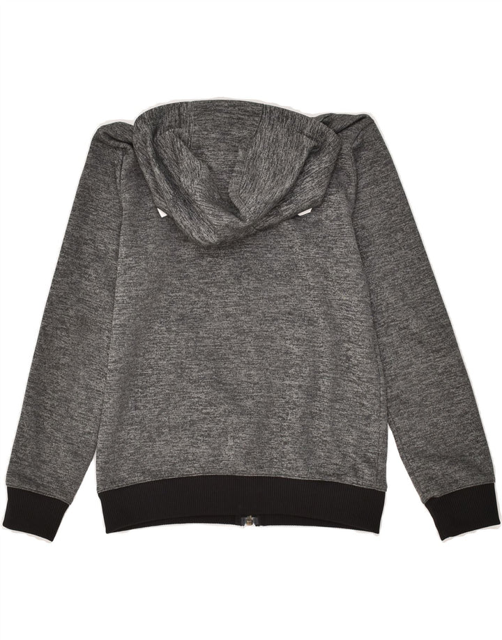 ADIDAS Boys Graphic Zip Hoodie Sweater 9-10 Years Grey Polyester | Vintage Adidas | Thrift | Second-Hand Adidas | Used Clothing | Messina Hembry 
