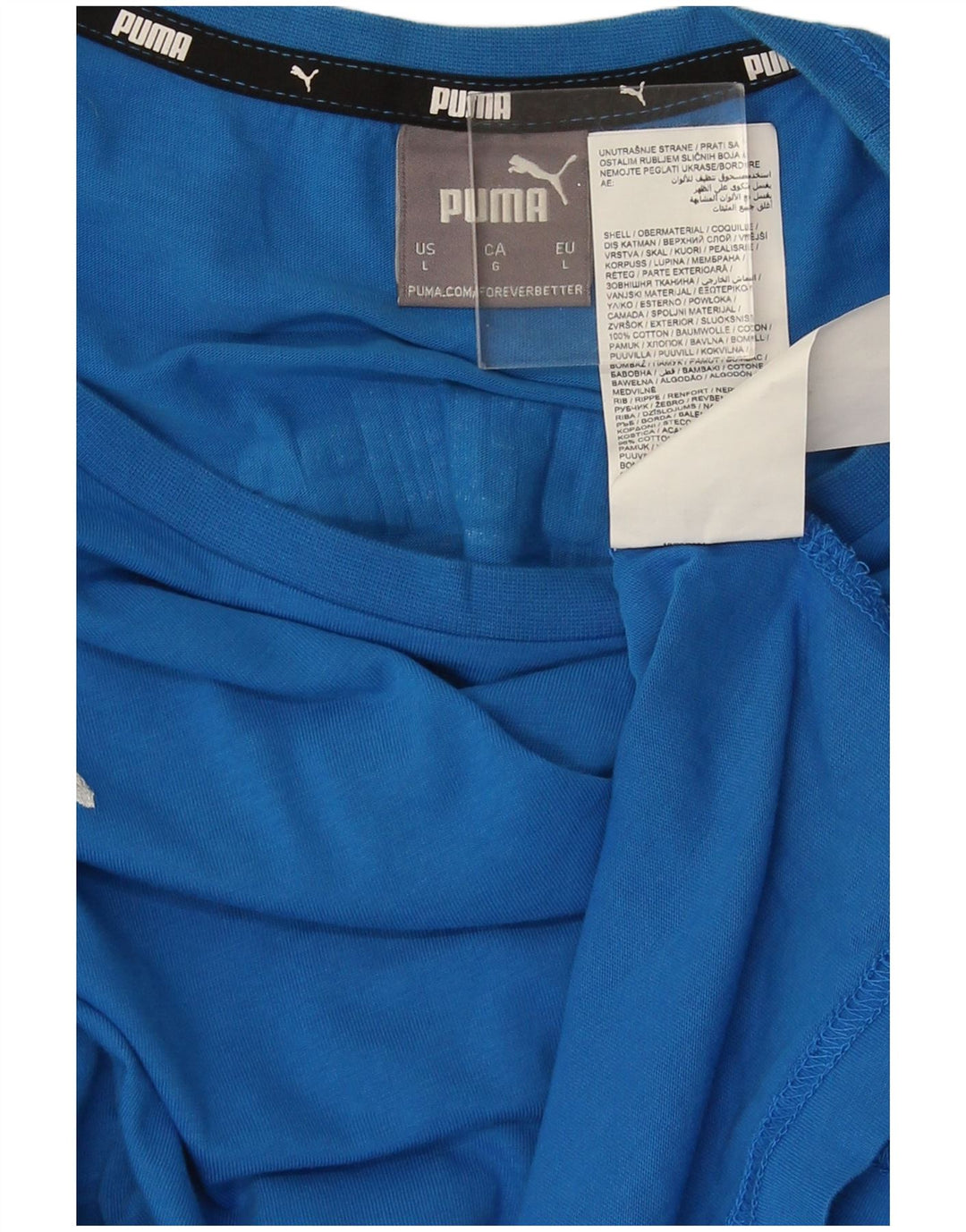 Puma Herre Grafisk T-Shirt Top Stor Blå Bomuld