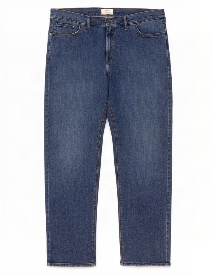 Marks & Spencer Straight Jeans til mænd W44 L31 blå bomuld
