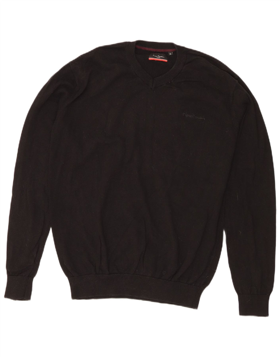 Pierre Cardin Herre Regular Fit V-hals sweater mellem sort bomuld