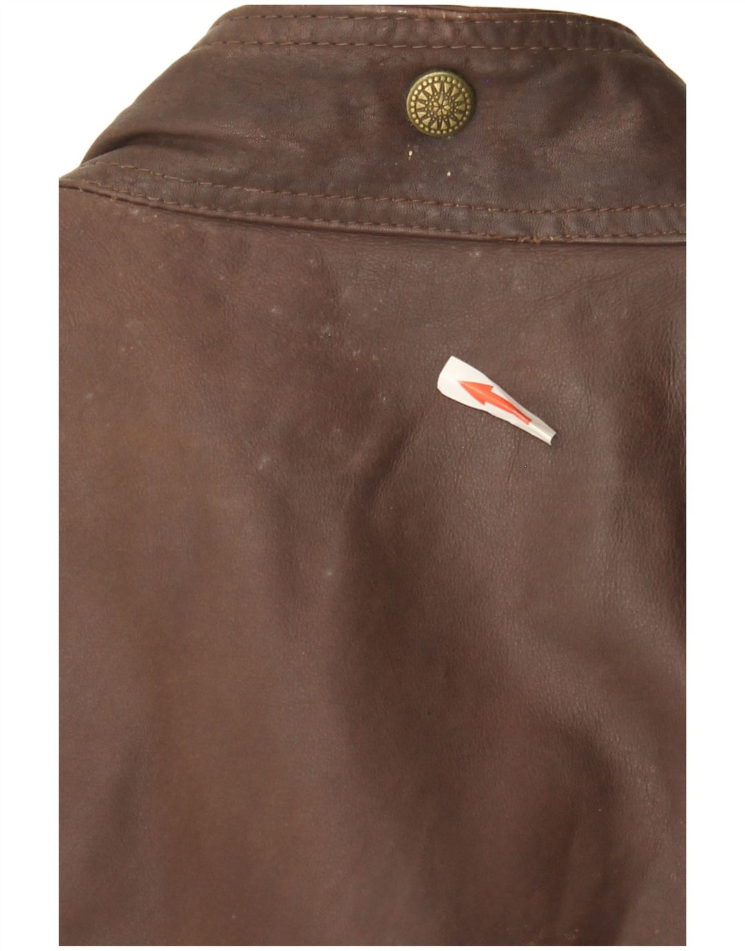 Vintage Herre Læder Utility Gilet UK 40 Large Brown