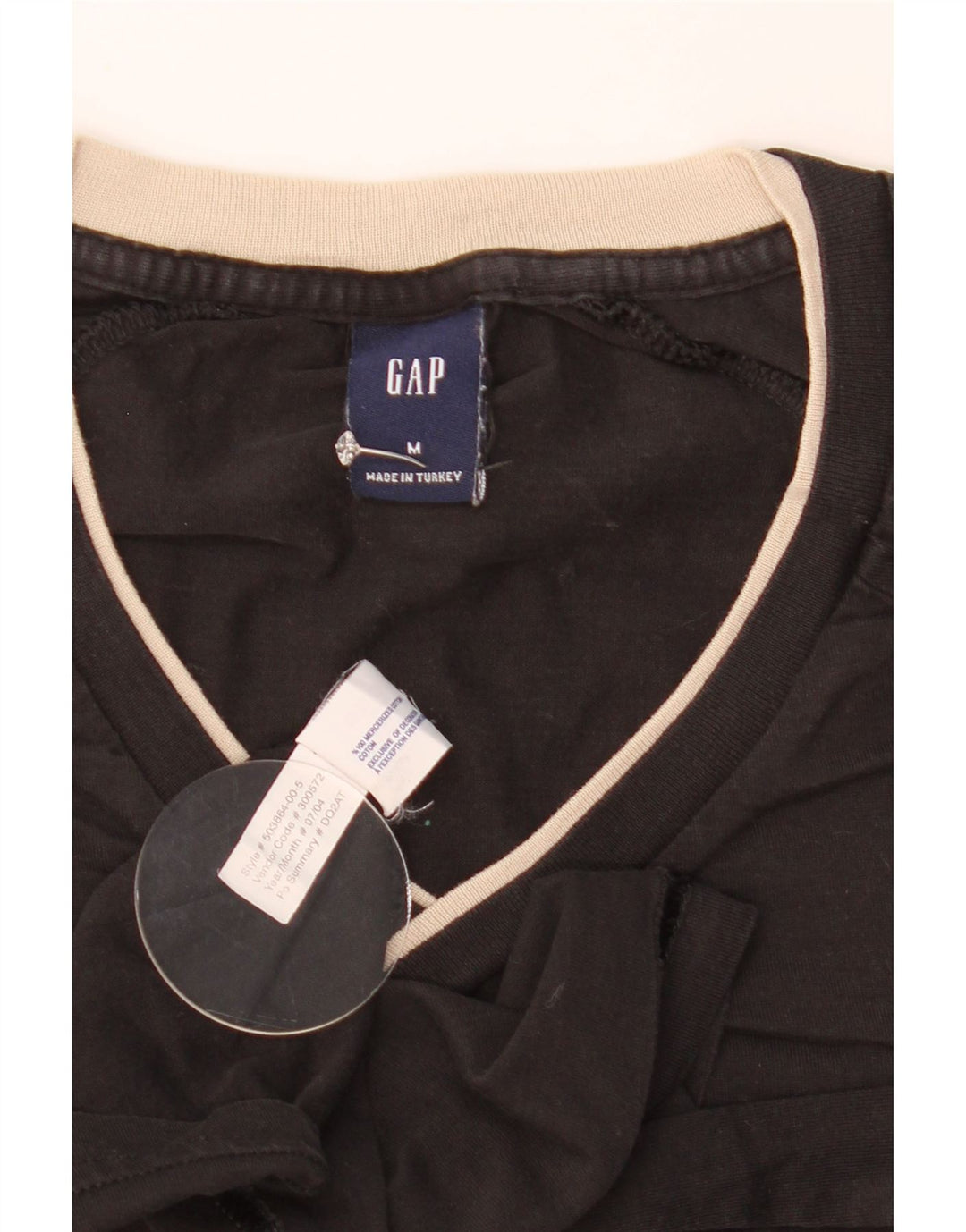 Gap Herre T-Shirt Top Medium Sort Bomuld