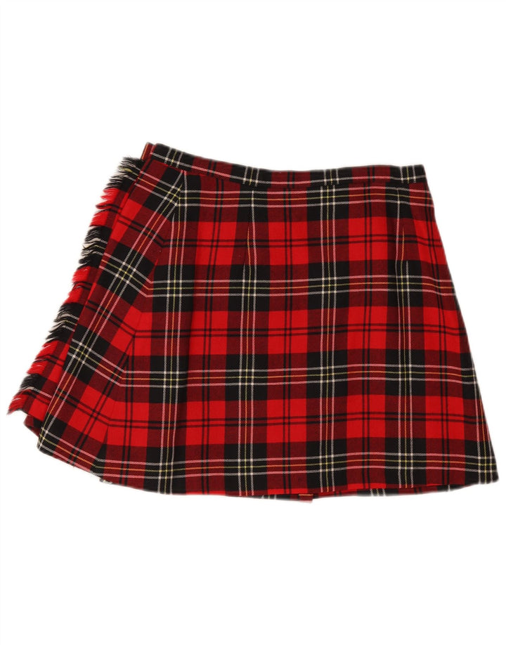 Max & Co. Kvinders Mini Wrap Nederdel W28 Medium Rød Plaid