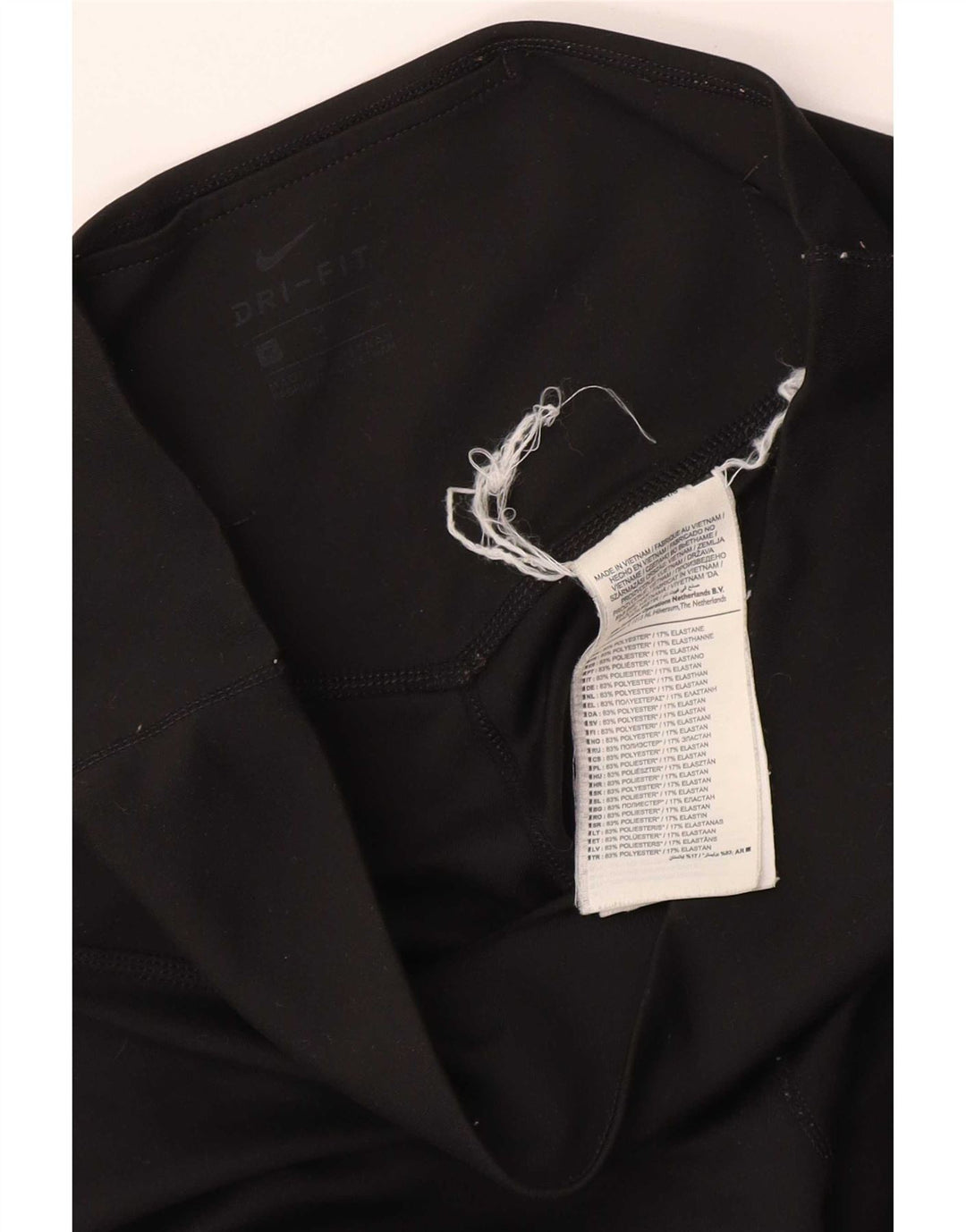 Nike Dame Dri Fit Leggings UK 14 Medium Sort Polyester