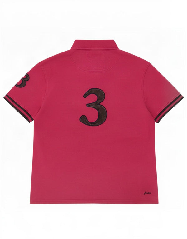 Joules Graphic Polo Shirt UK 22 3XL Pink Bomuld
