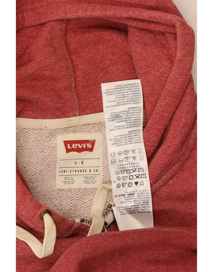 Levi's Hættetrøje med lynlås til mænd Stor rød bomuld
