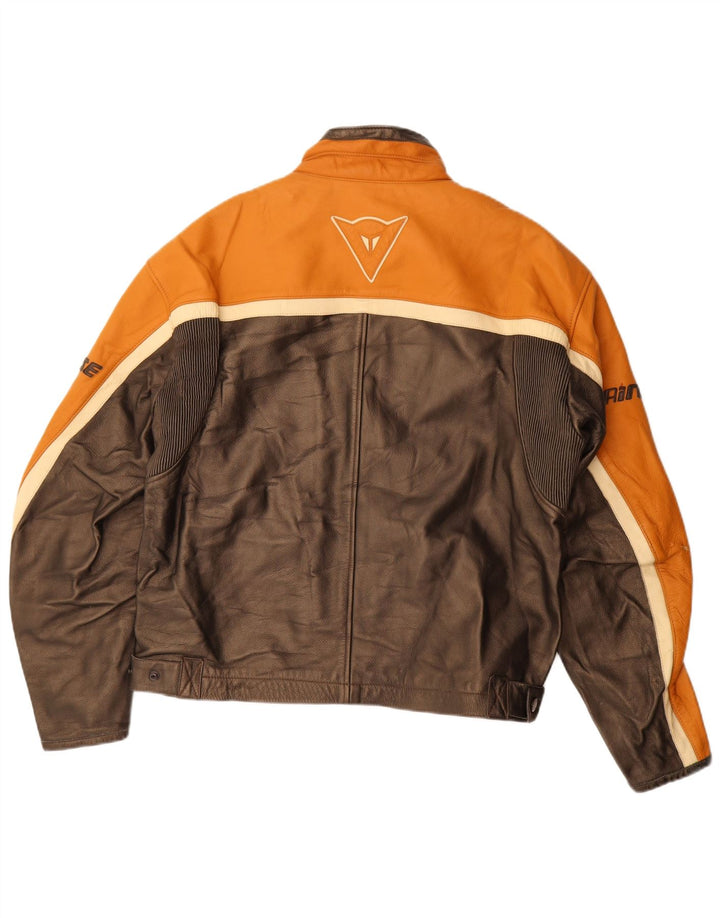 Dainese Herre grafisk racerjakke IT 56 XL Brun Colourblock