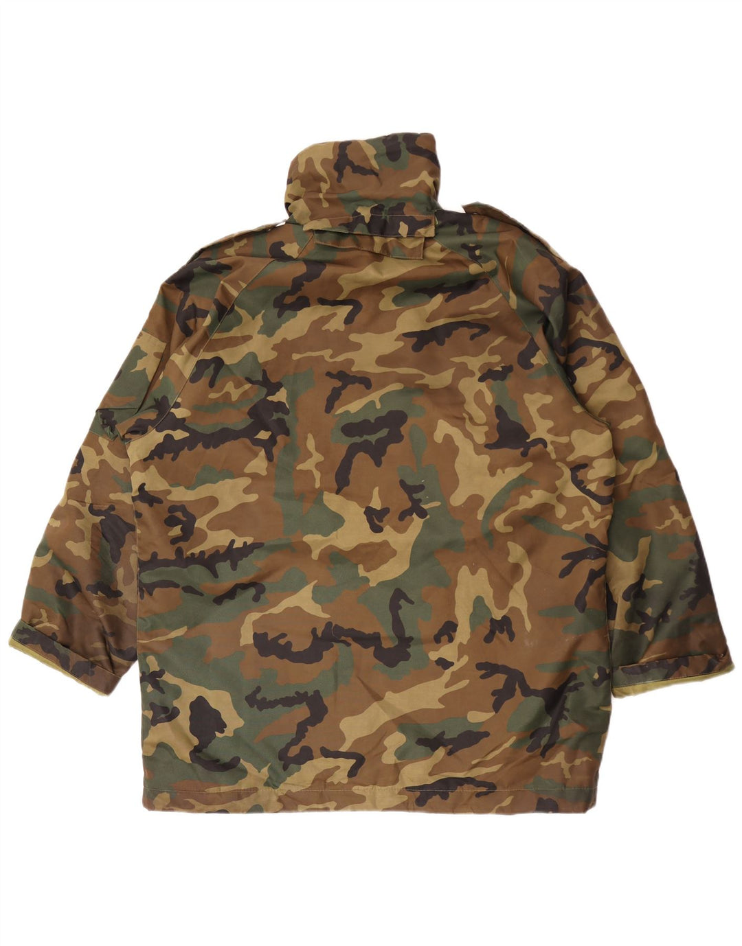 Vintage Herre Military Jacket UK 42 XL Khaki Camouflage Polyester