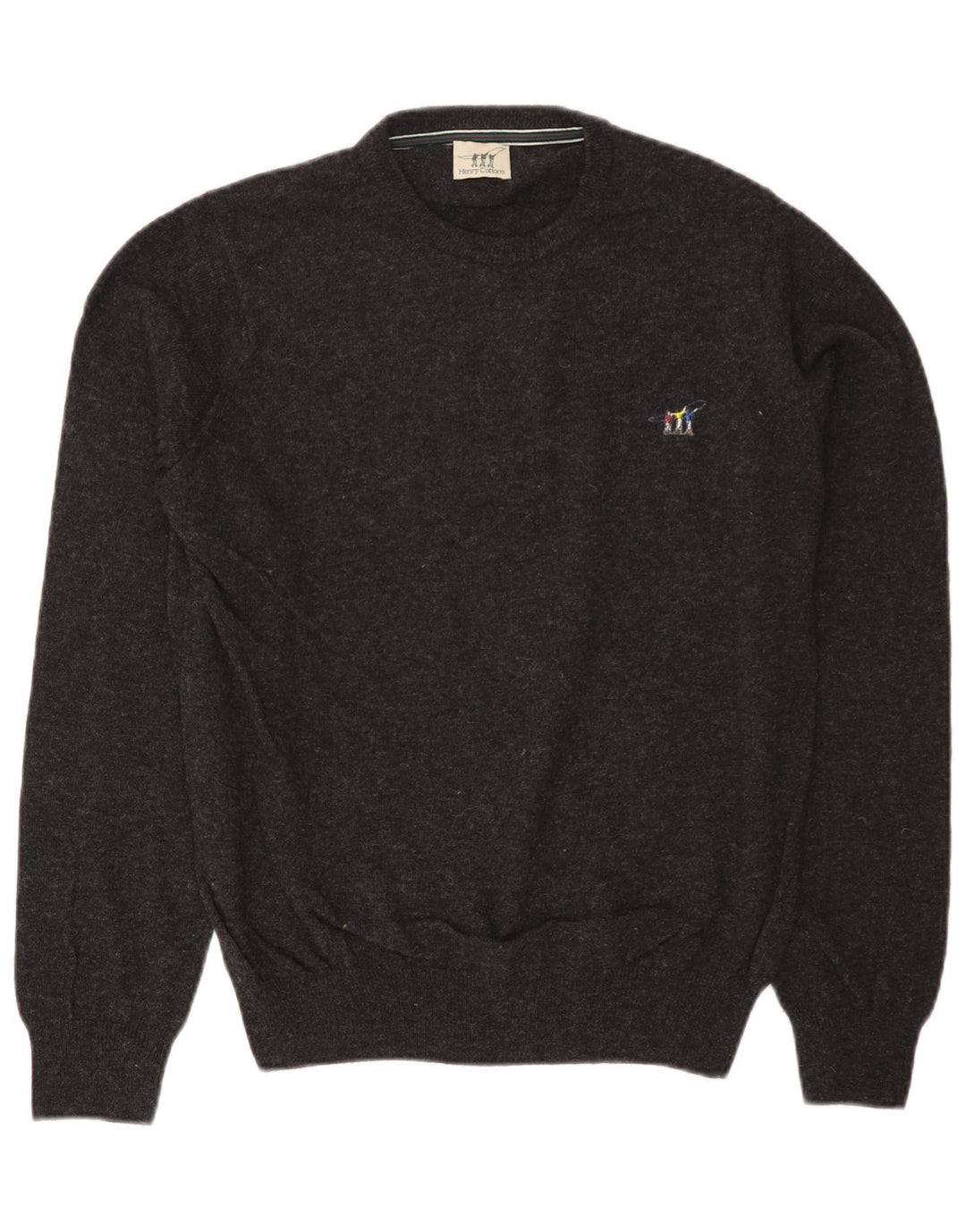 Henry Cottons Herre Crew Neck sweater mellemgrå