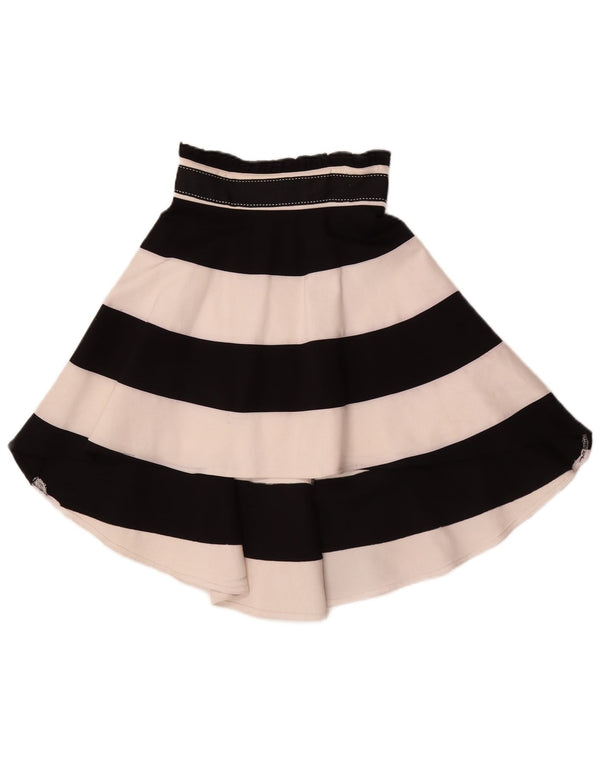Relish piger asymmetrisk cirkel nederdel 7-8 år W22 sort stribet polyester