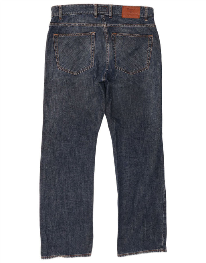 Gant Straight Jeans til mænd W34 L32 blå bomuld