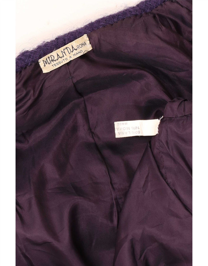 Vintage dameblazerjakke UK 18 XL Lilla ternet uld