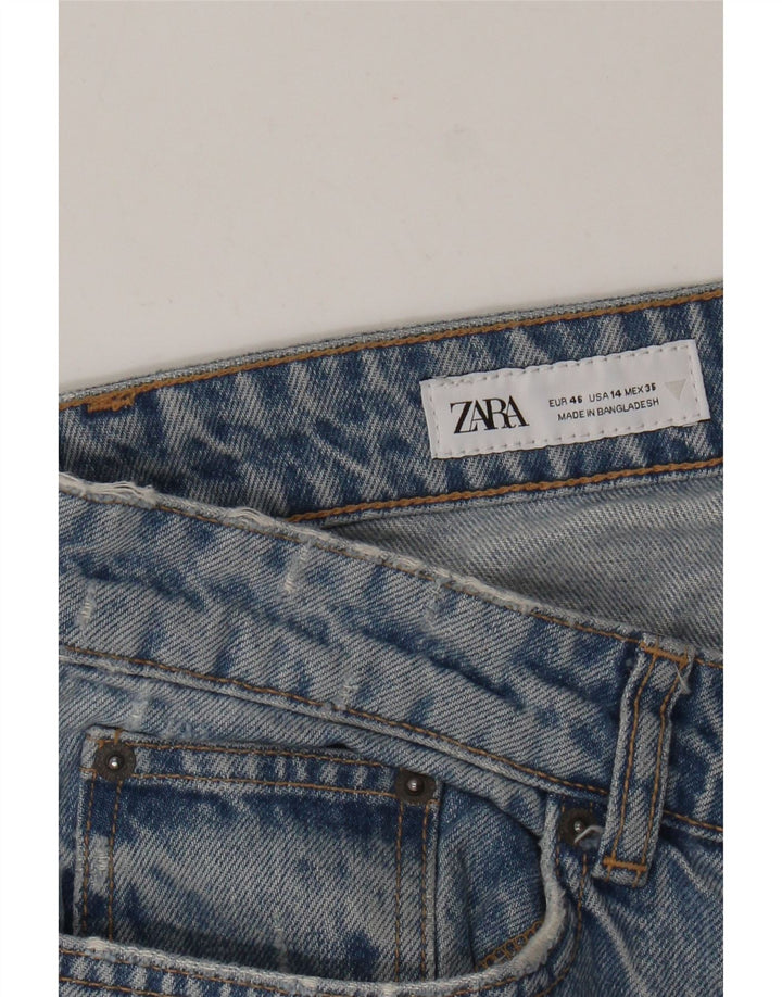 Zara Dame Straight Jeans EU 46 XL W36 L29 Blå