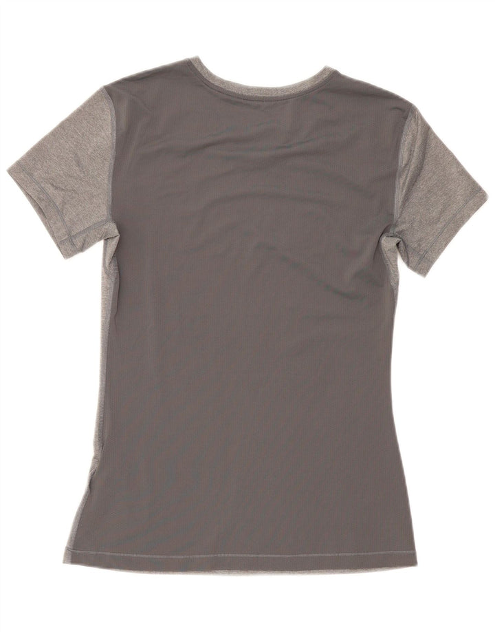 Nike Dame Dri Fit T-Shirt Top UK 14 Stor Grå Polyester