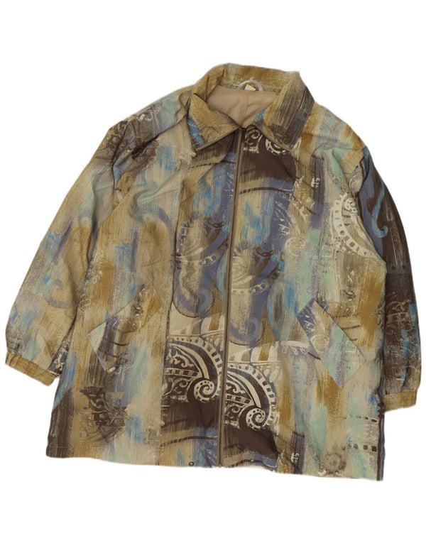 Vintage oversize overfrakke til kvinder IT 50 XL Flerfarvet Paisley Polyester