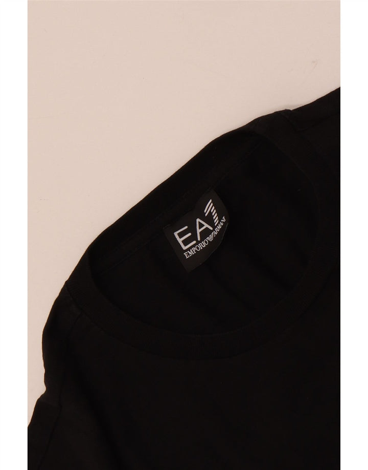 Emporio Armani Herre grafisk T-shirt Top Medium Sort