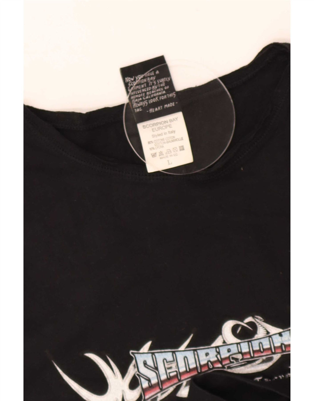 Scorpion Bay Herre Grafisk Vest Top Stor Sort Bomuld