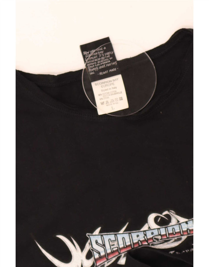 Scorpion Bay Herre Grafisk Vest Top Stor Sort Bomuld