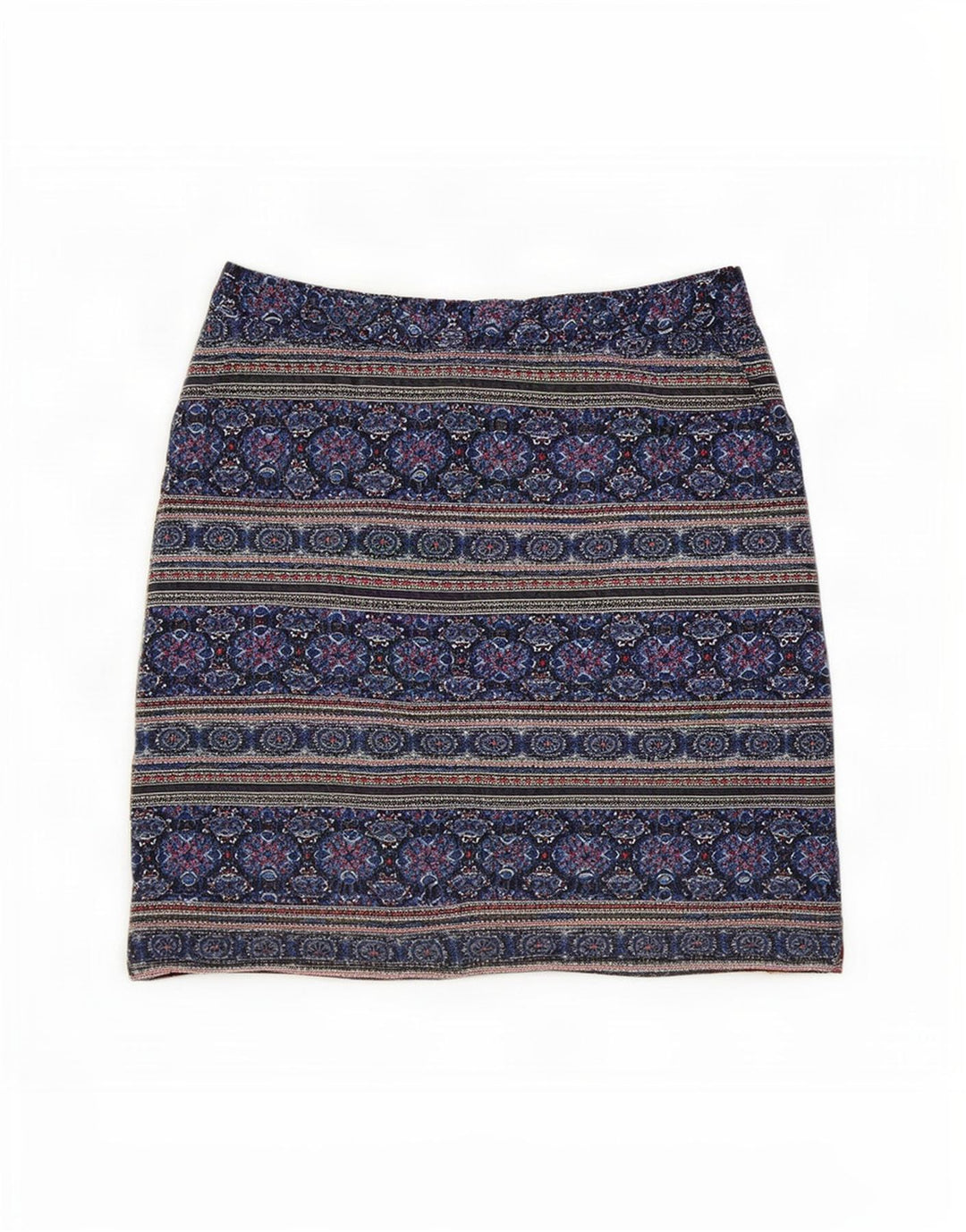 White Stuff Dame Mini-nederdel UK 10 Small W30 Blue Geometric Polyester