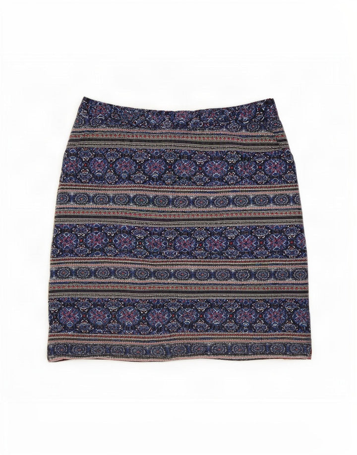 White Stuff Dame Mini-nederdel UK 10 Small W30 Blue Geometric Polyester
