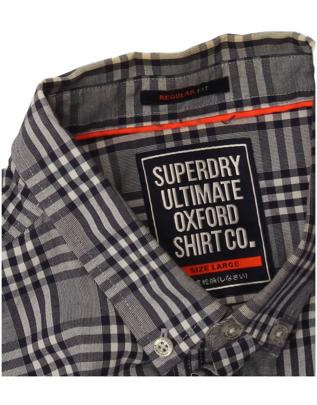 Superdry skjorte med normal pasform til mænd, stor grå ternet
