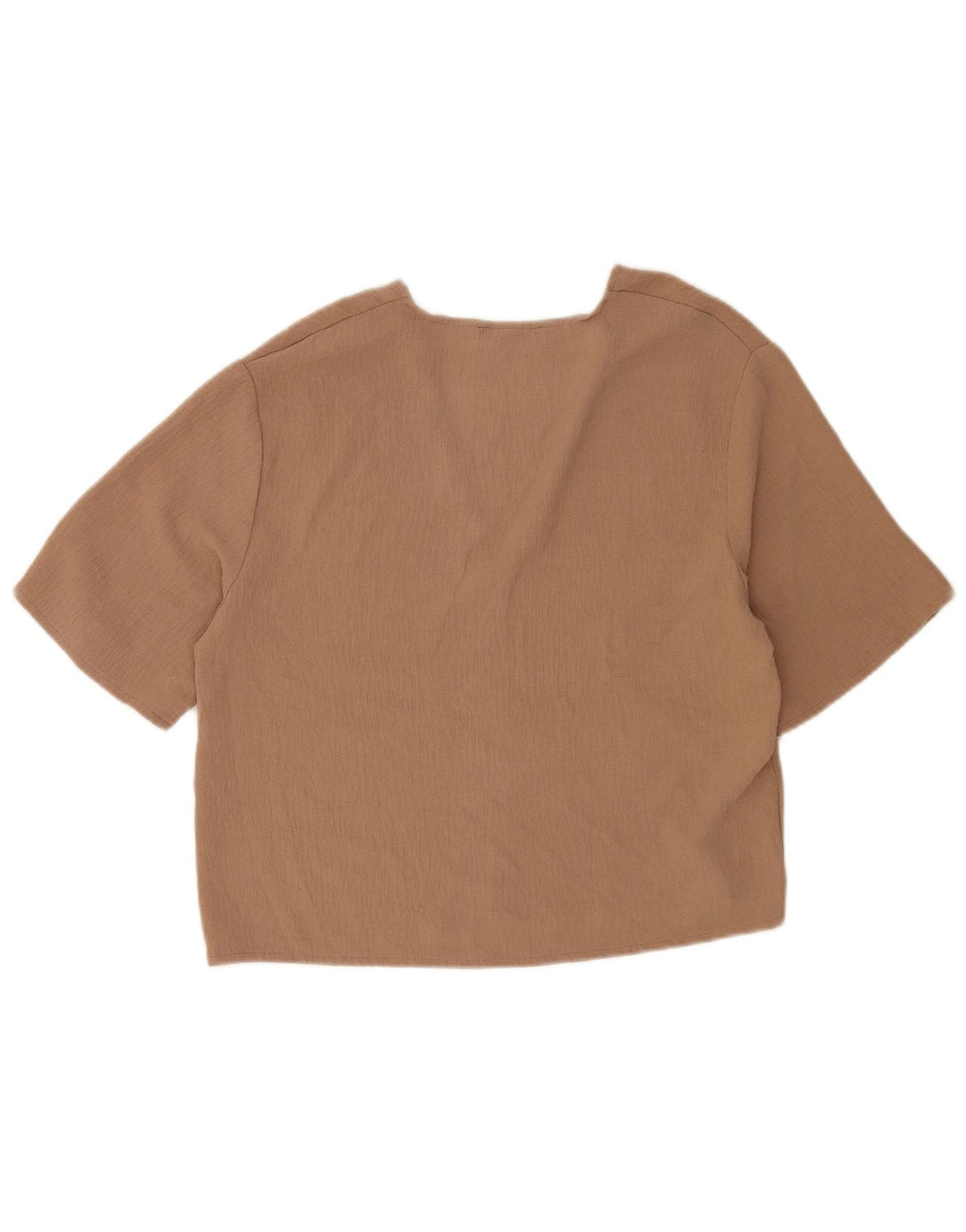 Zara Dame 1/2-ærmet bluse Top UK 10 Lille Brun