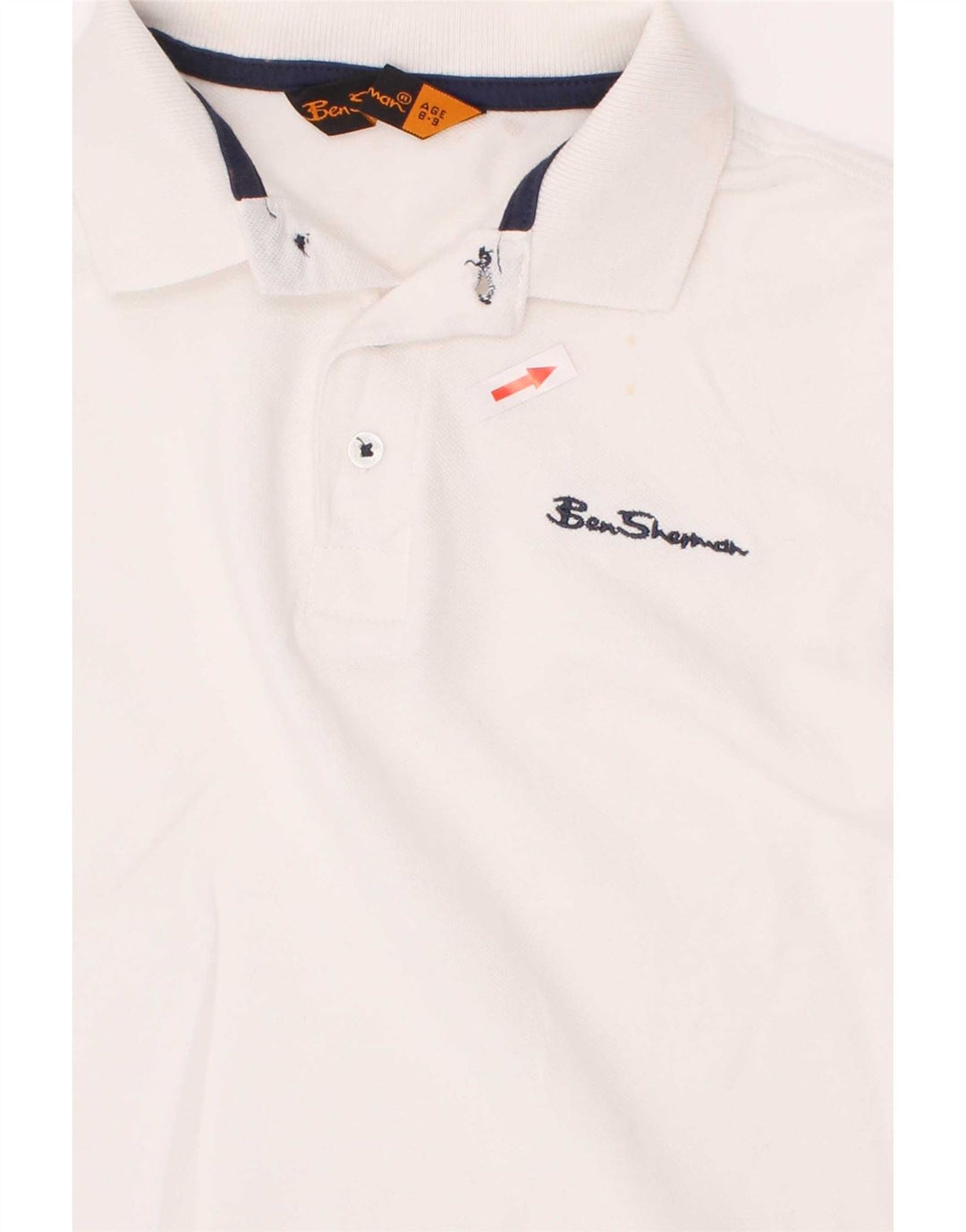 Ben Sherman drenge poloshirt 8-9 år hvid bomuld