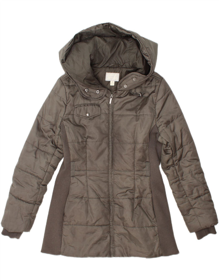 CONVERSE Womens Oversized Hooded Padded Jacket UK 10 Small Green Polyester Vintage Converse and Second-Hand Converse from Messina Hembry 