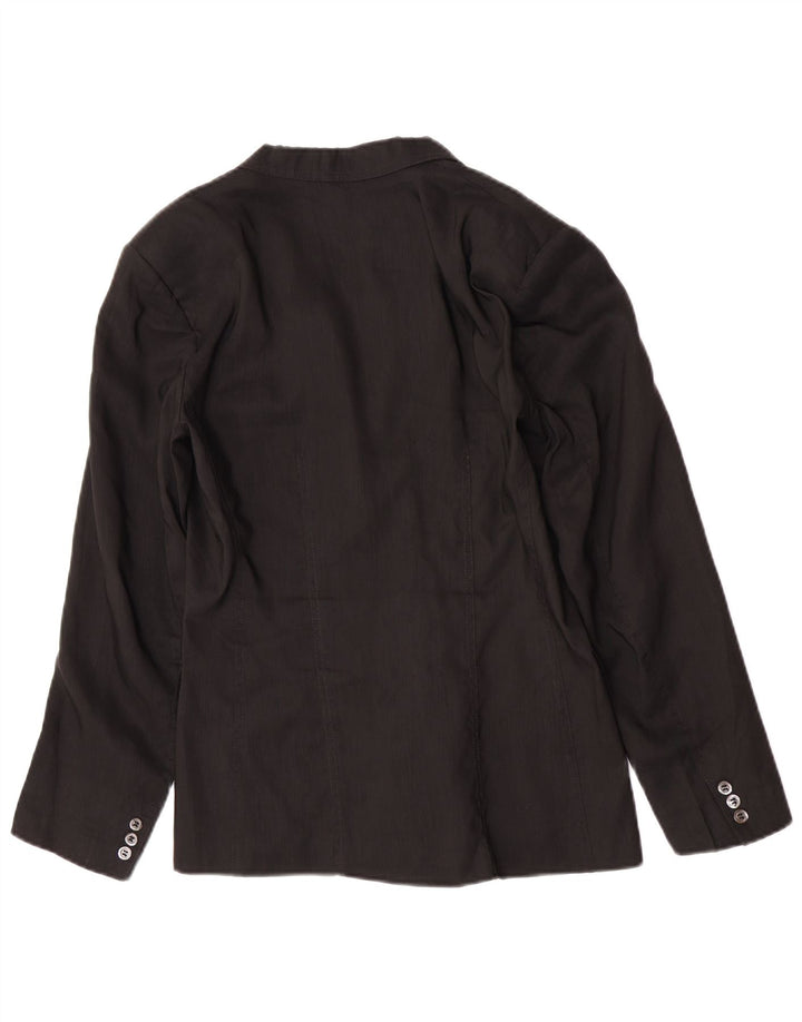 Penny Black Dame 3 Button Blazer Jacket UK 12 Medium Black Linen