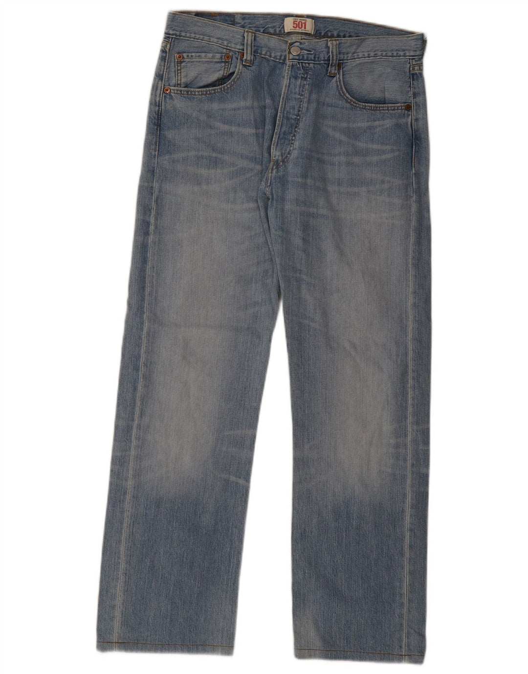 Levi's Herre 501 Straight Jeans W34 L30 Blå