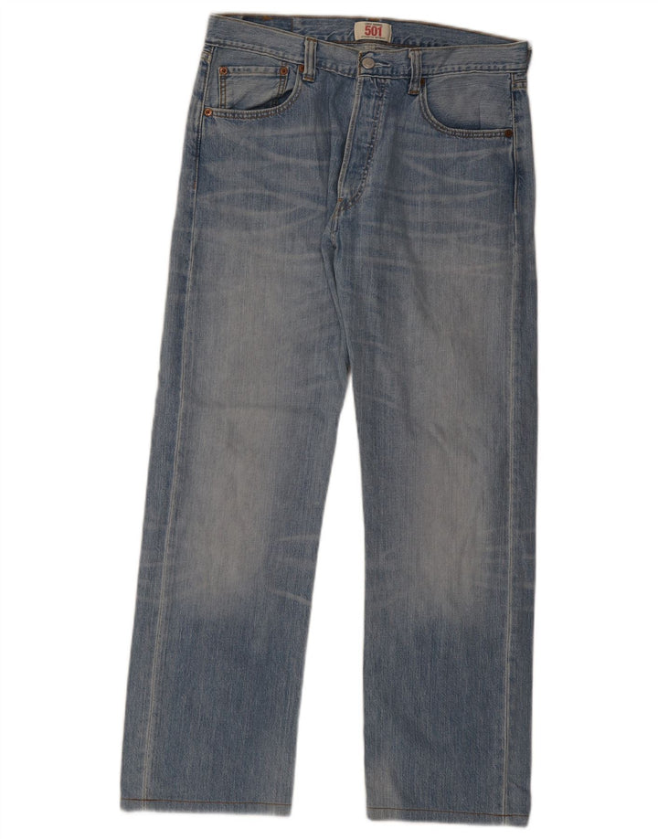 Levi's Herre 501 Straight Jeans W34 L30 Blå